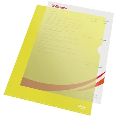 Afbeelding van Esselte Zichthoezenset Standard Plus, 100 stuks, A4 formaat, geel met mat oppervlak, 0,115 mm PP folie, 54842