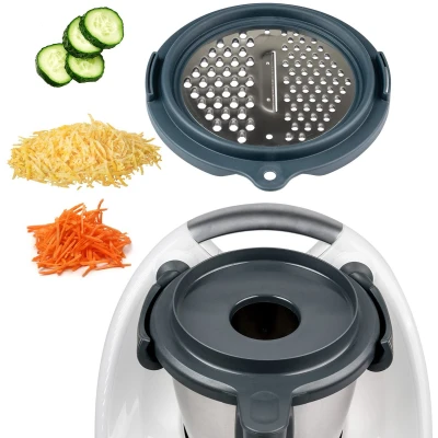 Afbeelding van mixcover Thermomix TM6 TM5 Groenterasp, fruit en kaas accessoires, Accessoires Groenterasp met drie snijvarianten van roestvrij staal