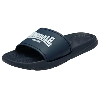Afbeelding van Lonsdale Heren Naples Slide Sandaal, Navy/Wit, 7 UK