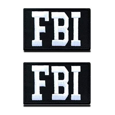 Afbeelding van 2 stuks F.B.I militaire tactische patches sluitingen politie leger moreel embleem tags patch voor rugzak tas petten hond vest CS cosplay verzamelen