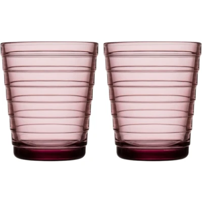 Afbeelding van Iittala Aino Aalto drinkglas 22 cl set van 2 Donkerroze