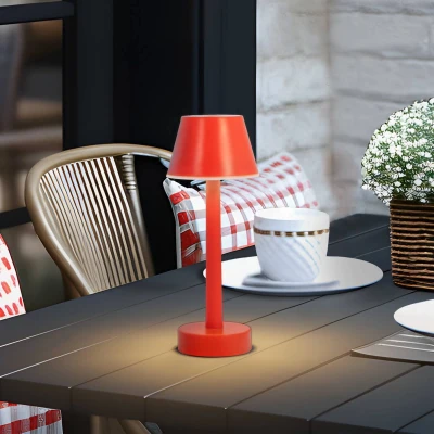Afbeelding van Lindby Sfeerverlichting buiten RGB met dimmer 1licht Kunststof H: 24 cm rood Inclusief lichtbron