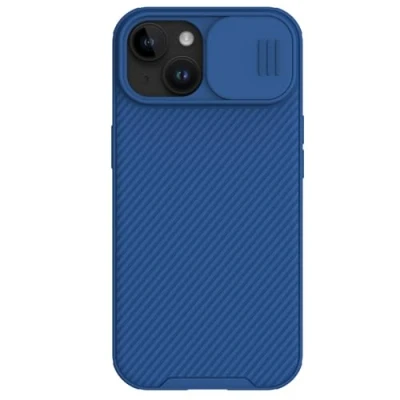 Afbeelding van Nillkin CamShield Hoesje voor de Apple iPhone 15 Back Cover met Camera Slider Blauw