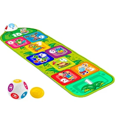 Afbeelding van Chicco Jump &amp; Fit Speelkleed, Elektronisch en Interactief Spel met Licht Geluid, Hinkelbaan voor in Huis, 2 Speelmodi, 150 cm Speelgoed Kinderen van tot 5 Jaar