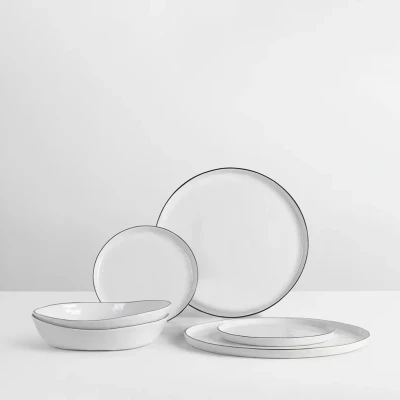 Afbeelding van Broste Copenhagen Nordisch Zout dinerset voor twee 6 delig