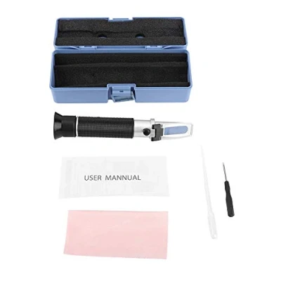 Afbeelding van TOPINCN Draagbare Alcohol Refractometer 0 80% Meetbereik Wijn Geesten Tester Meter Instrument Met Atc voor Thuis Brouwen Maken
