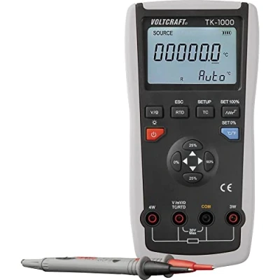 Afbeelding van VOLTCRAFT TK 1000 Kalibrator Temperatuur, Spanning 1x 9 V batterij (blok), meegeleverd