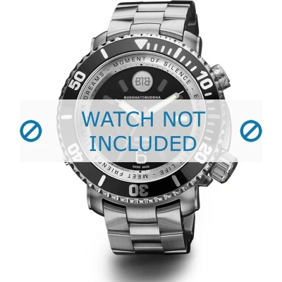 Afbeelding van Buddha to horlogeband BTB.M.D.3H.06 / 46mm BTB.M.D.3H.01 Staal Zilver 21mm