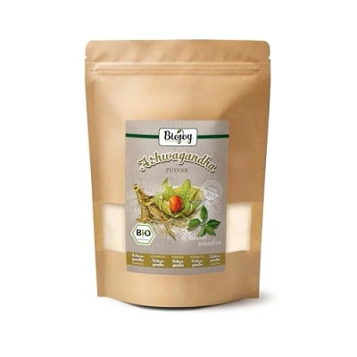 Afbeelding van Biojoy BIO Ashwagandha poeder, rauw (500 g), gemalen ashwagandhawortel, Indiase ginseng (Withania Somnifera)