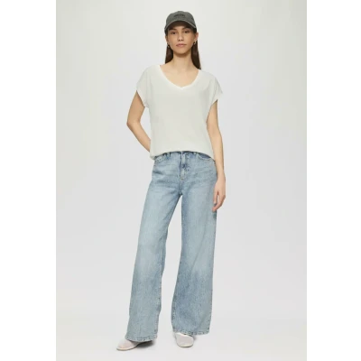 Afbeelding van QS Locker IM MIX Tshirt basic, Dames, Maat: Small, Ecru