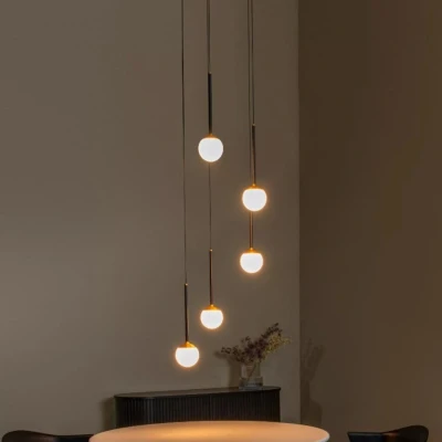 Afbeelding van Lucide CALINA Hanglamp Ø 42 cm LED Dimb. 5x8,2W 2560K/2750K Zwart