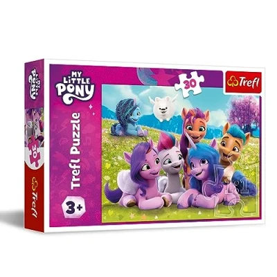 Afbeelding van Trefl My Little Pony, Vriendelijke Pony&#039;s Puzzel met 30 Stukjes Kleurrijke de Personages uit Cartoon, Creatieve Ontspanning, Plezier voor Kinderen vanaf 3 jaar