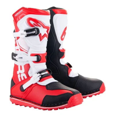 Afbeelding van Alpinestars 2023 Tech T Traillaarzen Rood / Zwart Wit maat 12 = 47