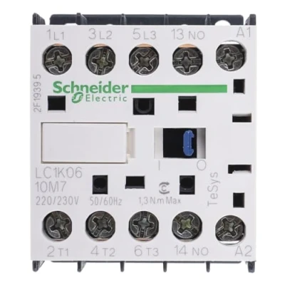 Afbeelding van Schneider Electric LC1K0610M7 TeSys K stekker, 3P, 3 NA, AC 3,