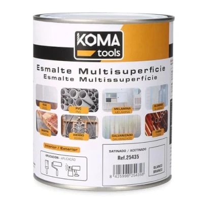 Afbeelding van Acryllak Koma Tools Wit Gesatineerd 750 ml