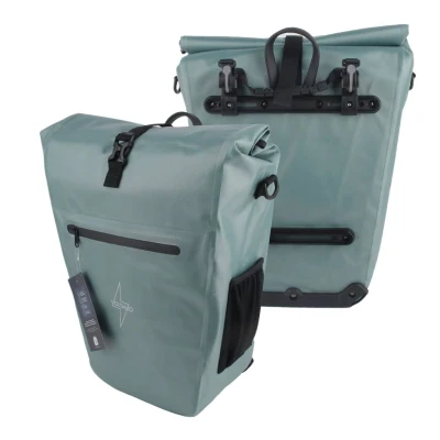 Afbeelding van Voltano Luxe E bike Fietstas 28L Ice Blauw Pakaftas Met Laptop Vak