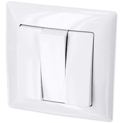 Afbeelding van Inbouw drievoudige schakelaar, serieschakelaar, all in one, serie G1, zuiver wit