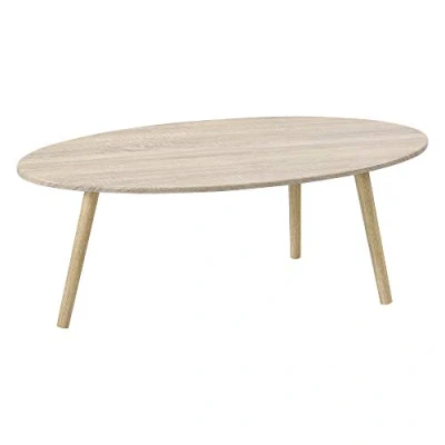 Afbeelding van Salontafel Viborg MDF 109,5x59,5x39,5 cm eiken en houtkleurig