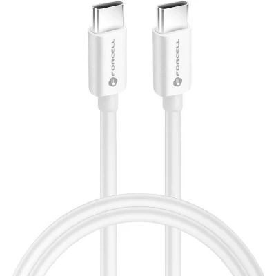 Afbeelding van Forcell Usb C naar Universele kabel Snellader geschikt voor apparaten 2 Meter 60W Wit