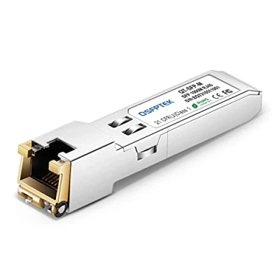 Afbeelding van QSFPTEK Gigabit SFP Copper RJ45 Module 1000BASE T Transceiver for Cisco GLC T/SFP GE T, Ubiquiti UF 1G, Netgear, D Link, Supermicro, TP Other Open Switches, up to 100m