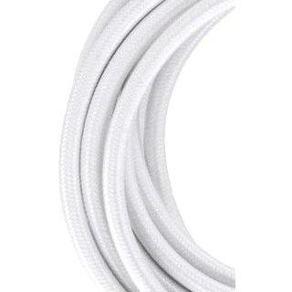 Afbeelding van BAILEY TEXTIELSNOER 3 METER WIT 3X0.75MM2 MET AARDEDRAAD ADERIG STRIJKIJZERSNOER/STOFKABEL