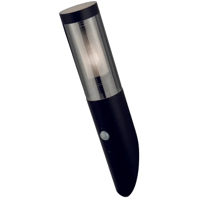 Afbeelding van Searchlight Zwarte buitenlamp Batton met sensor 93901BK PIR