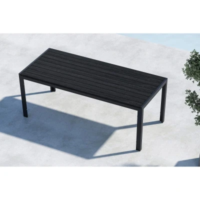 Afbeelding van Svea Farid tuintafel 205 x 90 74 cm zwart Metaal