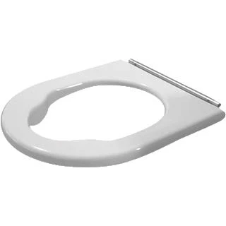 Afbeelding van Duravit Starck 3 Vital WC zitting 40.4x35x4.6cm compact Kunststof wit Glanzend
