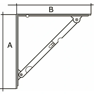 Afbeelding van Dulimex Dolle ES 4130B plankdrager opvouwbaar 300x300 mm staal wit gelakt 0513.230.4130