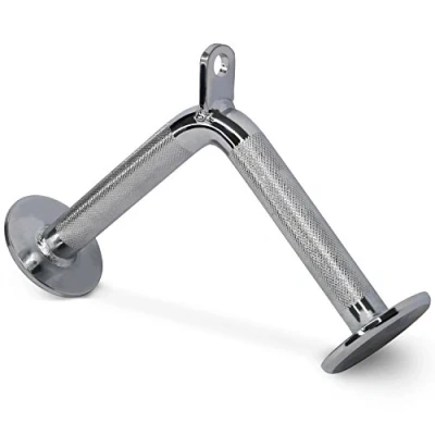Afbeelding van Yes4All S2ZV LAT kabelbevestiging, triceps drukstang met diamant kartelhandgreep, ondersteuning tot 400 kg (chroom V vormige staaf)