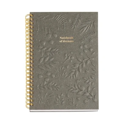 Afbeelding van Miquelrius notitieboek A5 (146 x 214 mm), met 80 gelinieerde vellen g/m², ivoorkleurig papier, omslag van karton in reliëf, dubbele spiraal, mooi schrijfwaren