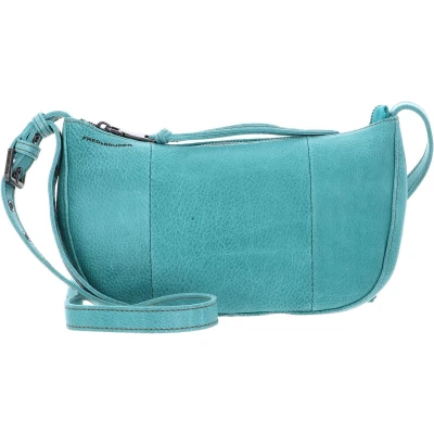 Afbeelding van FREDsBRUDER Leren Schoudertas My Old Friend Round Crossbag Aqua Turquoise