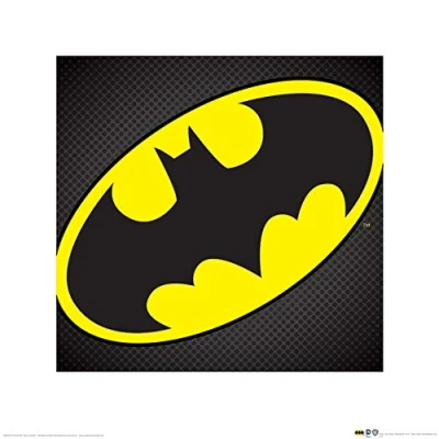 Afbeelding van Kunstdruk DC Comics Batman Symbol 40x40cm