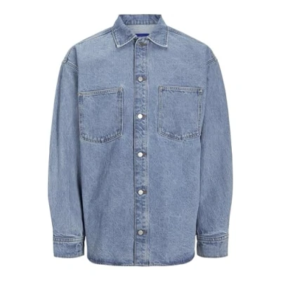 Afbeelding van Jack &amp; Jones Jorhenry Overhemd, Heren, Maat: Large, Light blue denim