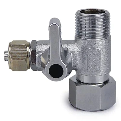 Afbeelding van smardy Afsluitkraan Adapter T 3/8x3/8x3/8&quot; Stopkraan voor Aansluiting van 2 Apparaten
