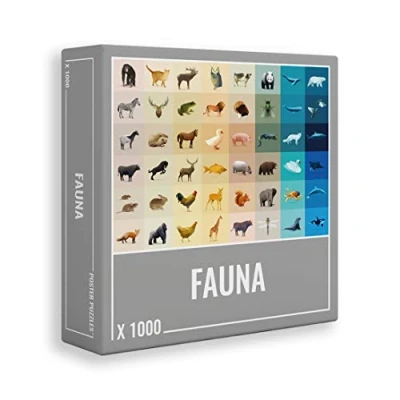 Afbeelding van Cloudberries Fauna Kleurrijke Legpuzzel met 1000 Stukjes voor Volwassenen Coole Veelhoekige Dieren en een Makkelijk Blokpatroon in Kleur. Gemaakt Europa FSC papier.