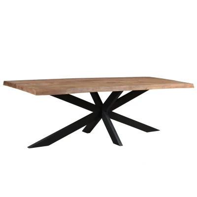 Afbeelding van Brix Sturdy eettafel spider tree top 180 cm Hout