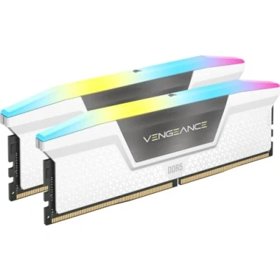 Afbeelding van Corsair VENGEANCE RGB DDR5 RAM 64GB (2x32GB) 6400MHz CL32 Intel XMP iCUE Compatibel Computergeheugen Wit (CMH64GX5M2B6400C32W)