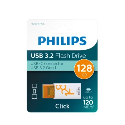 Afbeelding van Philips USB Stick Click C 128GB Sunrise Orange