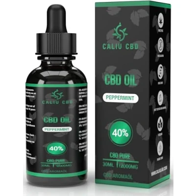 Afbeelding van CBD olie, 40% pure olie 12.000 mg, verrijkte hennepoliebasis, munt extract, 0% THC, 1200 druppels premium cannabidiol