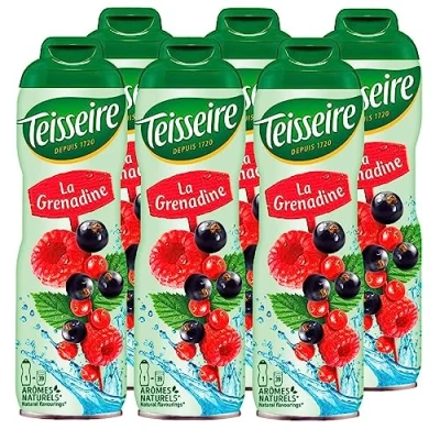 Afbeelding van Teisseire Drinksiroop Grenadine 600 ml siroop die net zo smaakt als de vrucht (verpakking van 6 stuks)