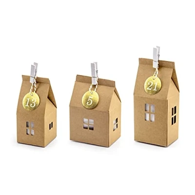 Afbeelding van Advent kalender huisjes (24 stuks) adventskalender Kerst Kerstperiode