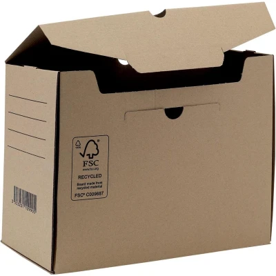 Afbeelding van Transfer Archiefdoos, Ft A4, Rug Van 15 Cm, Bruin Archiefdoos