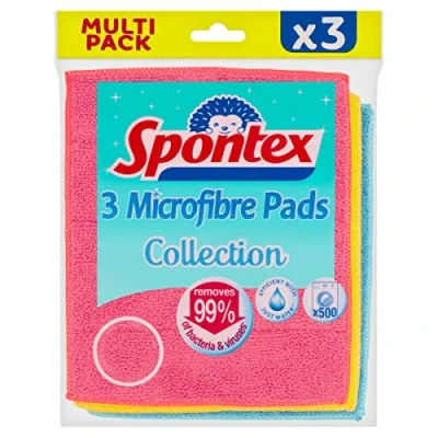 Afbeelding van Spontex Microvezelpads, 3 stuks (Pack van 1)
