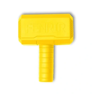 Afbeelding van Fenrir Hammer Dog Chew Toy Sterk Rubber Vulbaar Verrijking Speelgoed voor Kauwers (Geel, Medium)