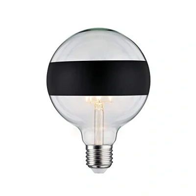 Afbeelding van Paulmann 28682 LED lamp filament G125 6W verlichtingsmiddel ringspiegel zwart mat 2700 K warmwit dimbaar E27