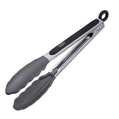 Afbeelding van Westmark Serveertang, met siliconen flappen en rubberen handgrepen, lengte: 21 cm, roestvrij staal/kunststof/siliconen, Classic Silicone Mini, zilver/zwart, 16162270