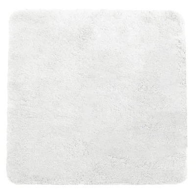 Afbeelding van Brandsseller Badkamermat, 50 x cm, badmat, douchemat, wasbaar, antislip, zachte microvezel, vierkant, wit