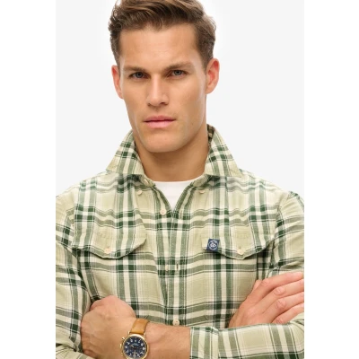Afbeelding van Superdry THE Merchant Store check Overhemd, Heren, Maat: XL, Green