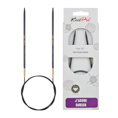 Afbeelding van KnitPro J&#039;Adore Cubics Breinaalden Vaste Rondbreinaalden 80cm x 3,75mm